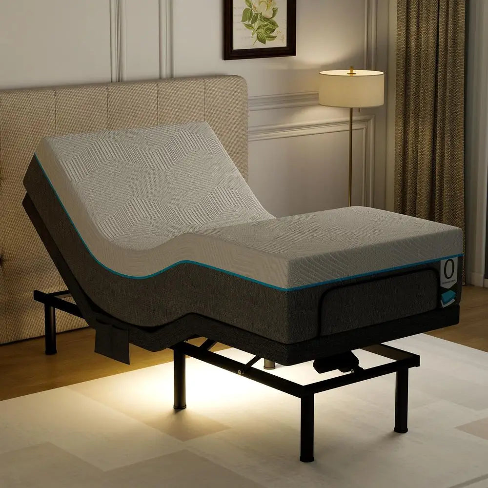 Gel Memory Foam Mattress Included Adjustable Bed Frame