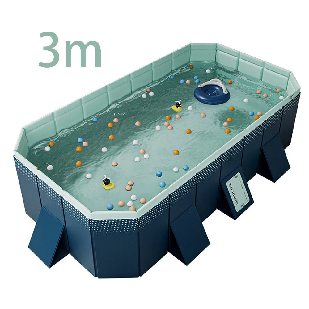 Foldable Outdoor Pool Large Family PVC Non-Inflatable For Garden