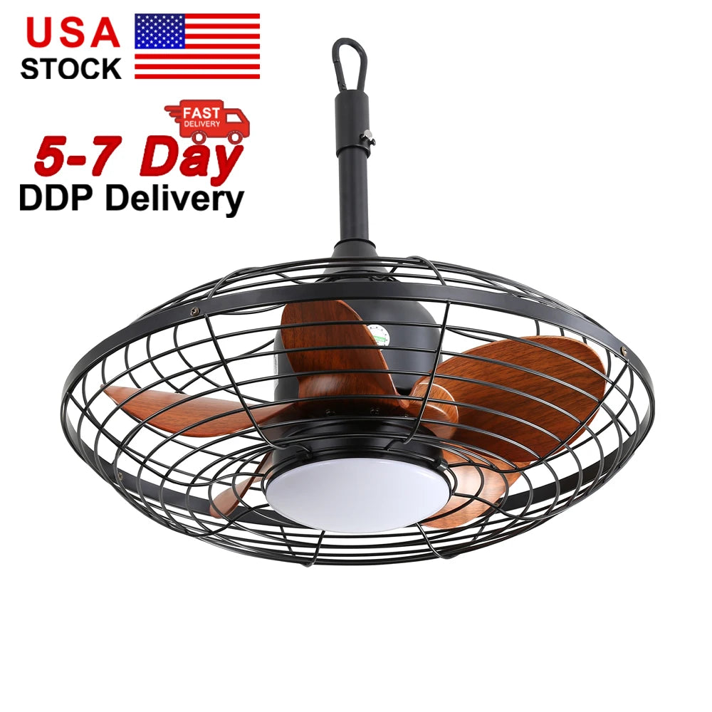 Ceiling Fan With Energy-Efficient LED Light DC Motorized, Six-Speed Remote-Control