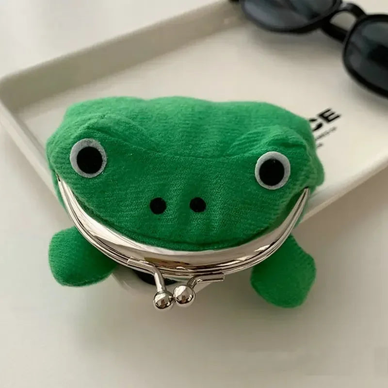 NONECN Frog Coin Purse Cartoon Wallet Fluff Clutch Coin Holder