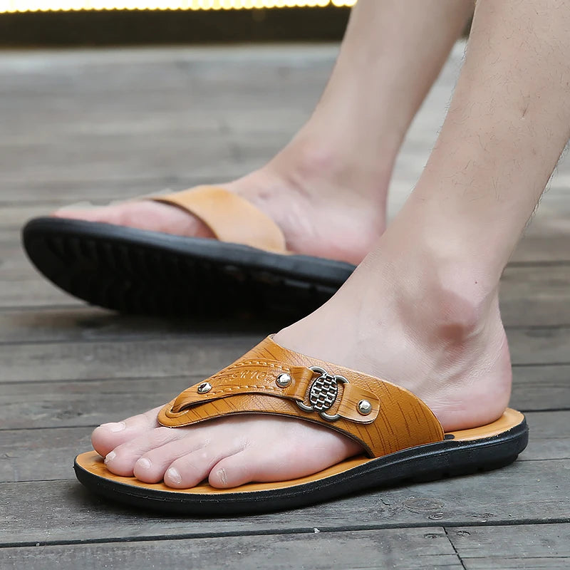 Men's Flip Flops Summer Slippers Outdoor Beach Shoes Comfortable