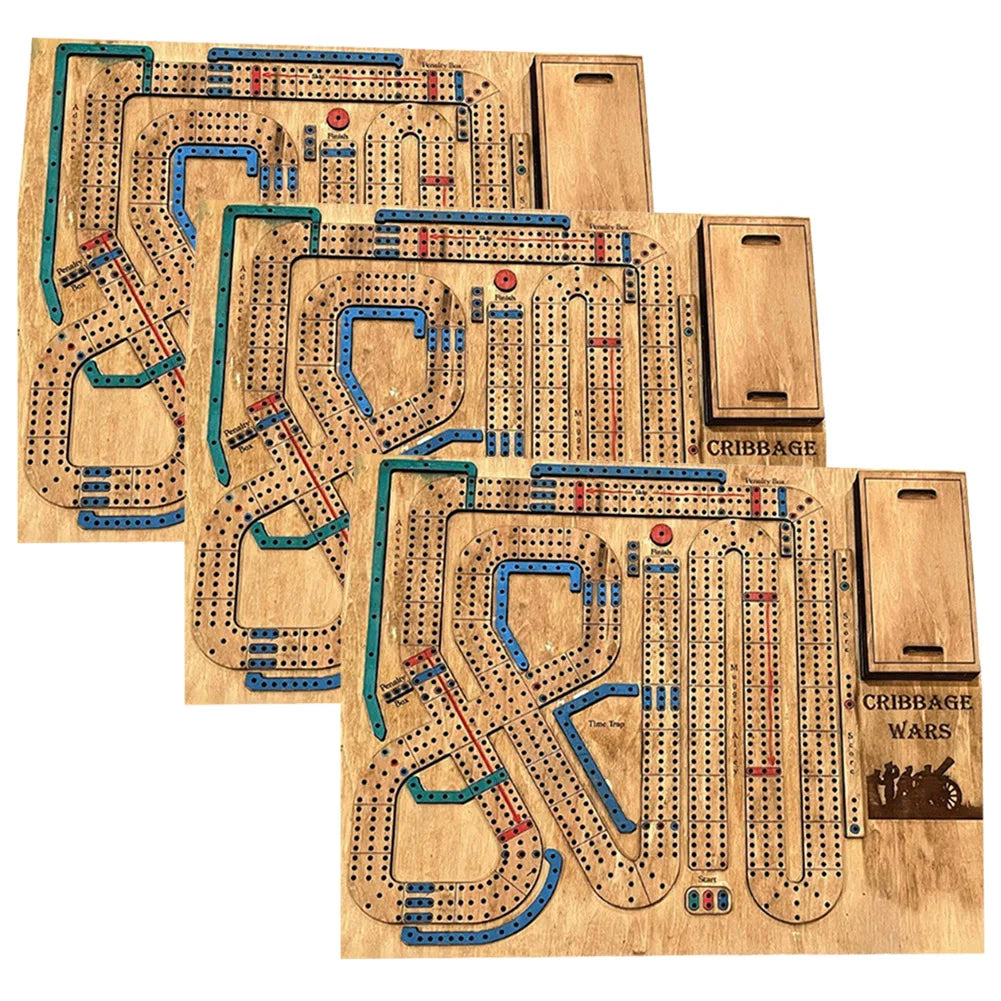 Shunmaii Cribbage Wars Board Game Set With Storage Case
