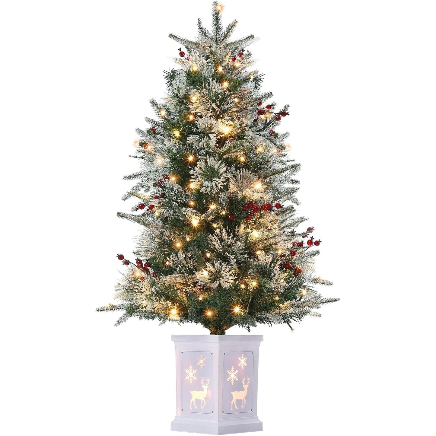 Pre-Lit Artificial Christmas Tree With 78 LED Lights for Home