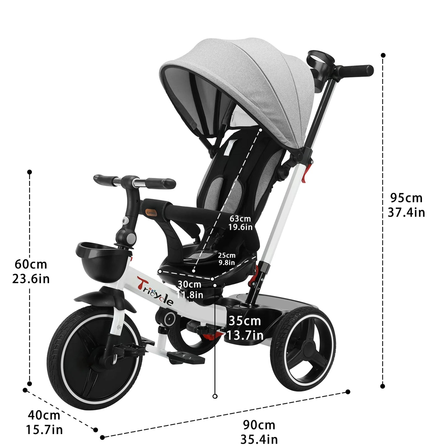Ubravoo 5 In 1 Baby Stroller Tricycle For Ages 1 To 5