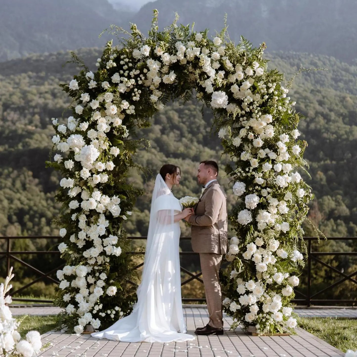 HiMISSCN Metal Garden Arch Arbor for Climbing Plants and Wedding Arches