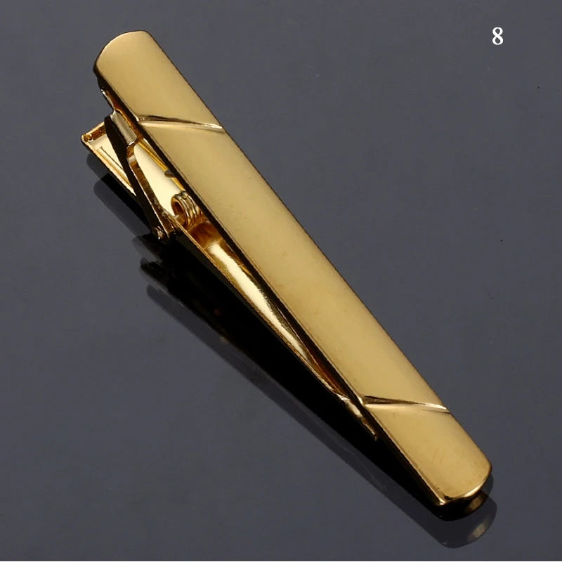 Luxury Metal Tie Clip For Men Crystal Bar Clasp