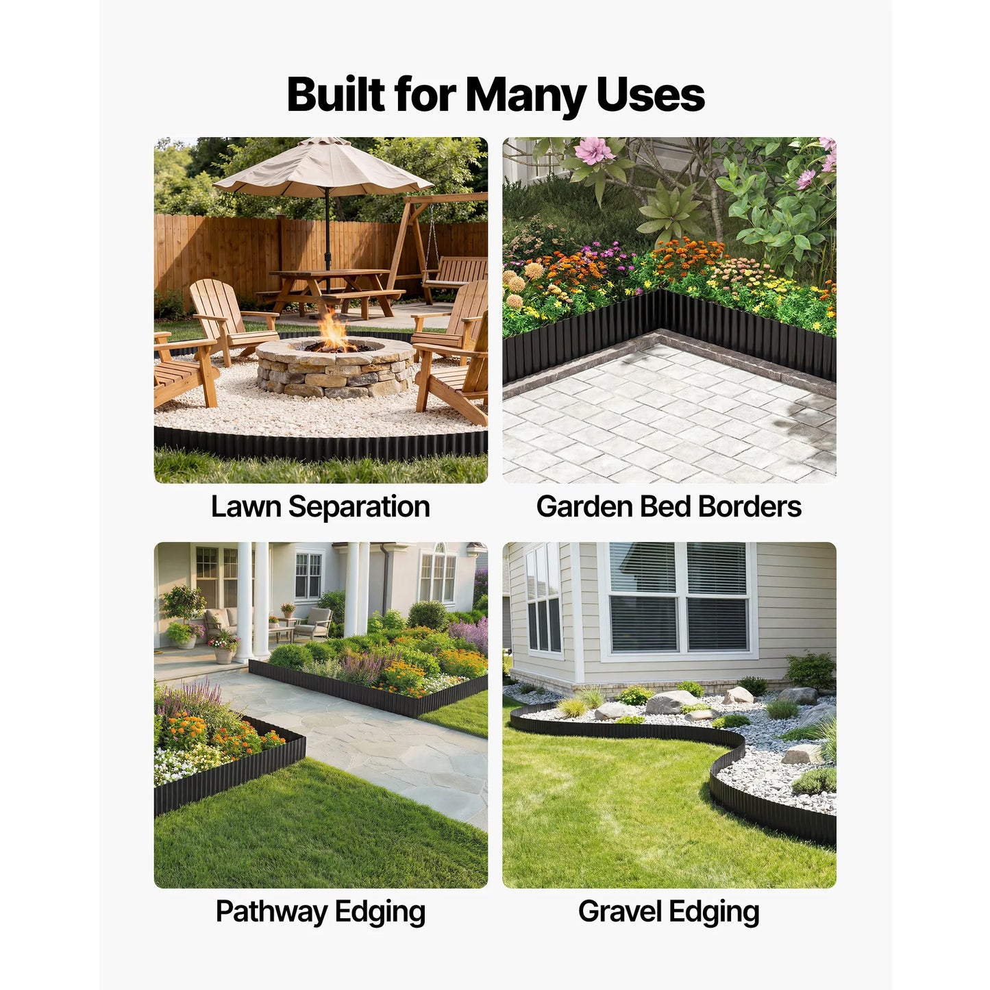 SucceBuy Galvanized Steel Landscape Edging For Flower Beds