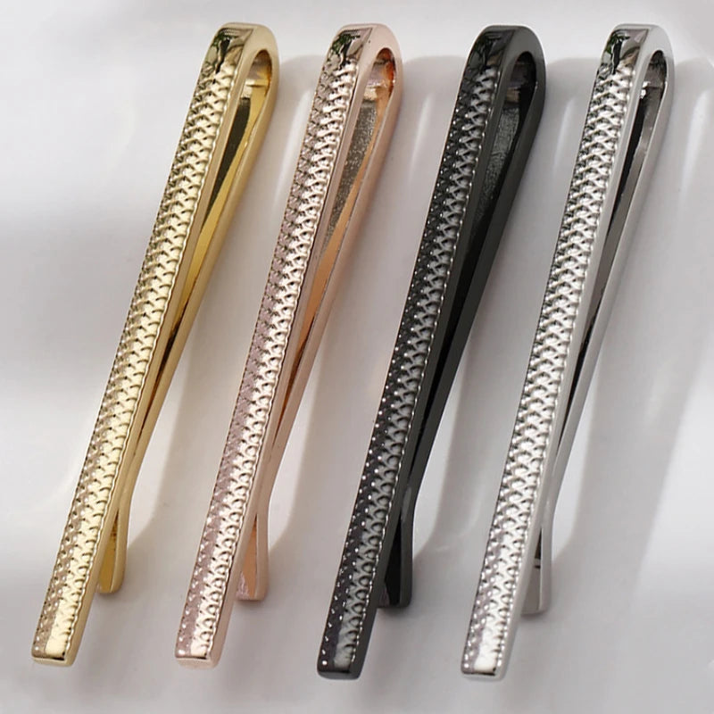 Luxury Metal Tie Clip For Men Crystal Bar Clasp