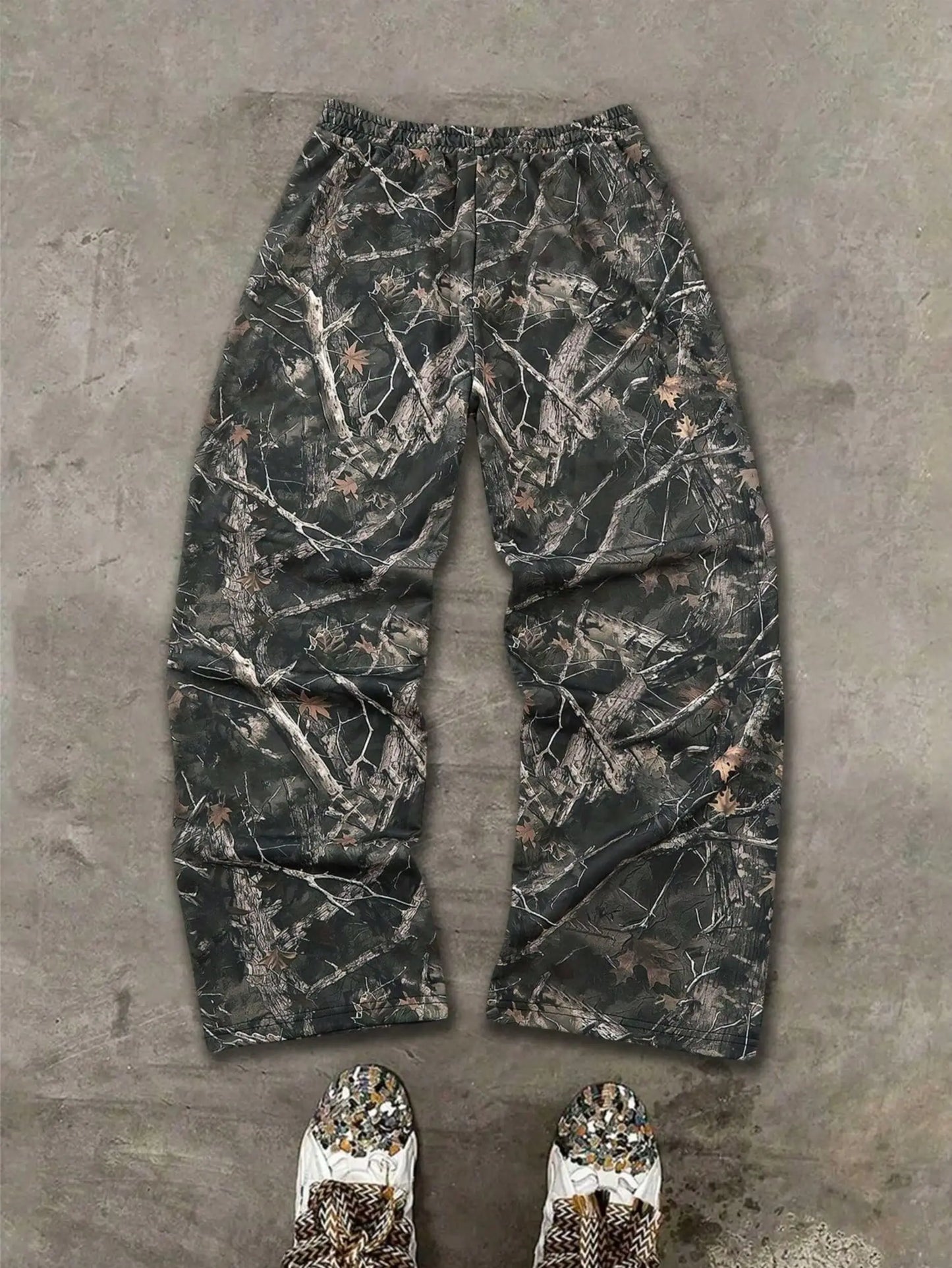 Men's Camo Sweatpants With Pockets Streetwear Style