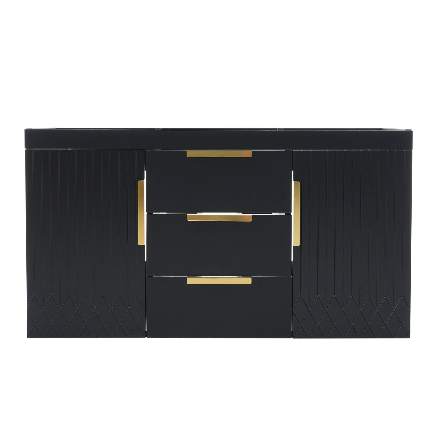 Wall Mounted Floating Bathroom Vanity Cabinet With 2 Drawers