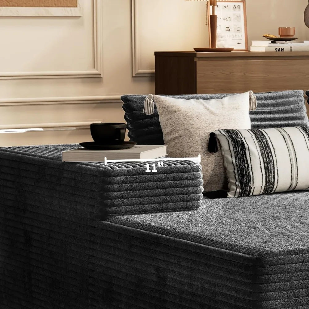 ZHUOTING L Shaped Modular Sectional Sofa Cloud Deep Seat