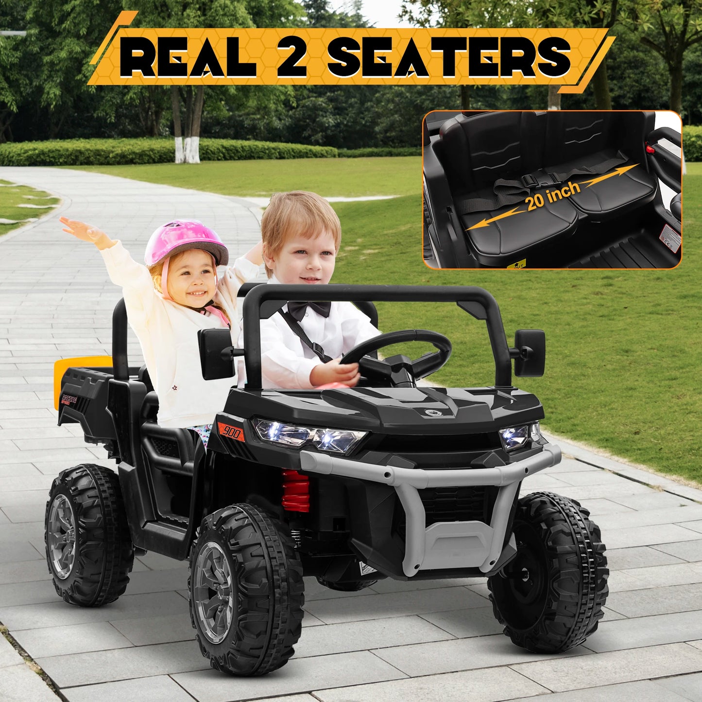 Electronic 24V Ride On Dump Truck For Kids With Remote