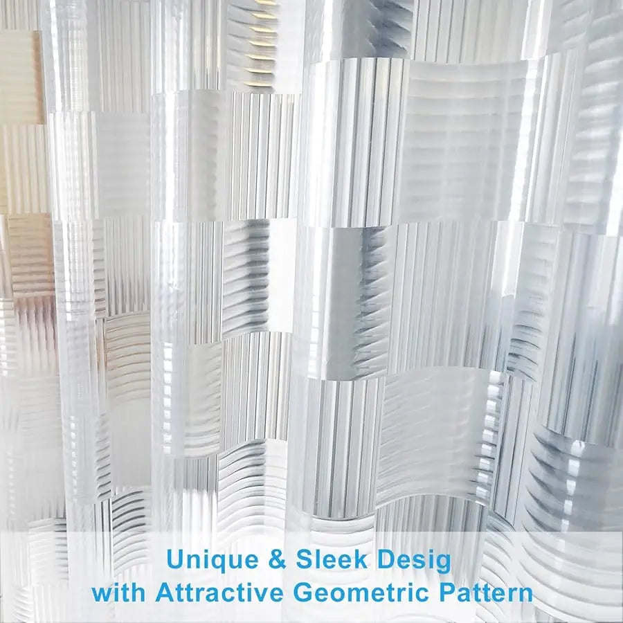 Guangdong Clear Shower Curtain Liner Heavy Duty Geometric Design