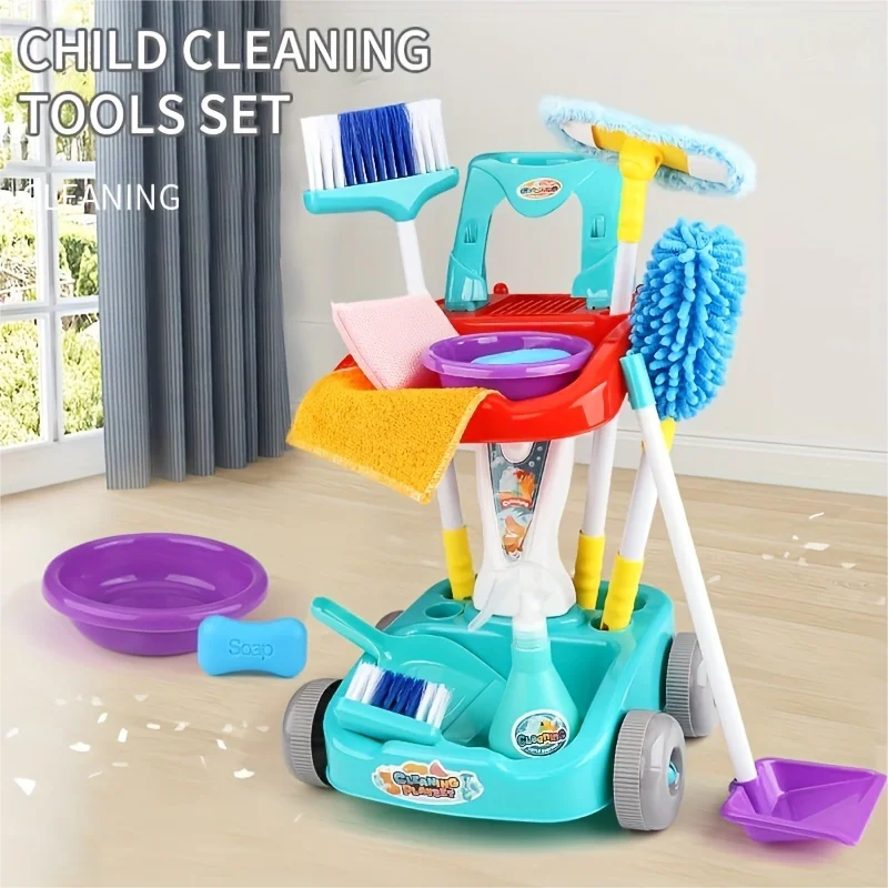 Jovow Kids Cleaning Set 12 Piece Pretend Play Toys