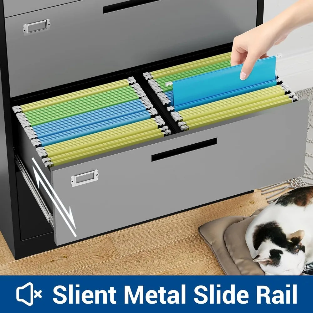 3 Drawer Lateral File Cabinet With Lock For Home Office