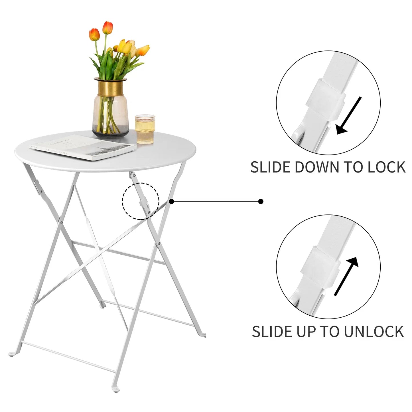 Grand Patio Bistro Set Outdoor Folding Table And Chairs