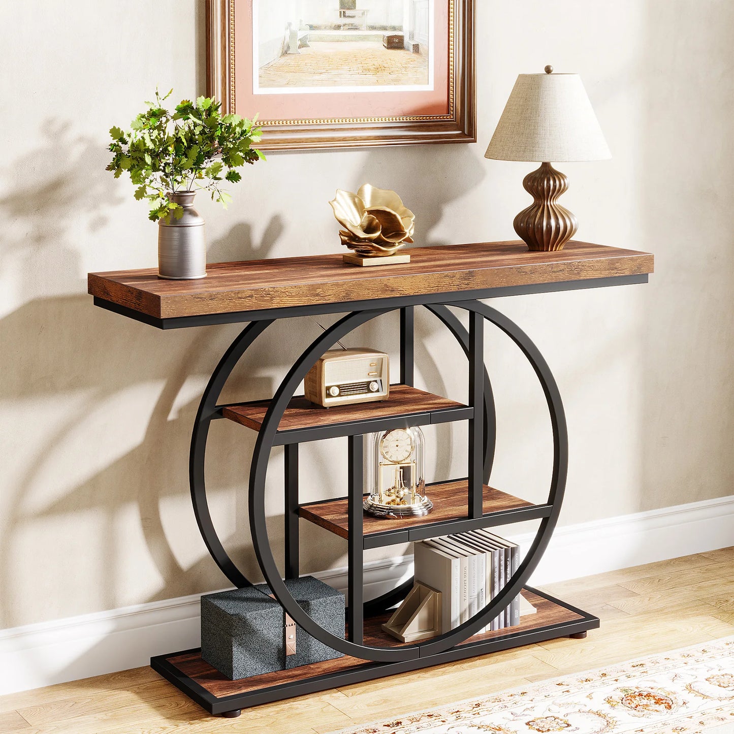 Tribesigns Console Table 4 Tier Entryway Sofa Table For Living Room