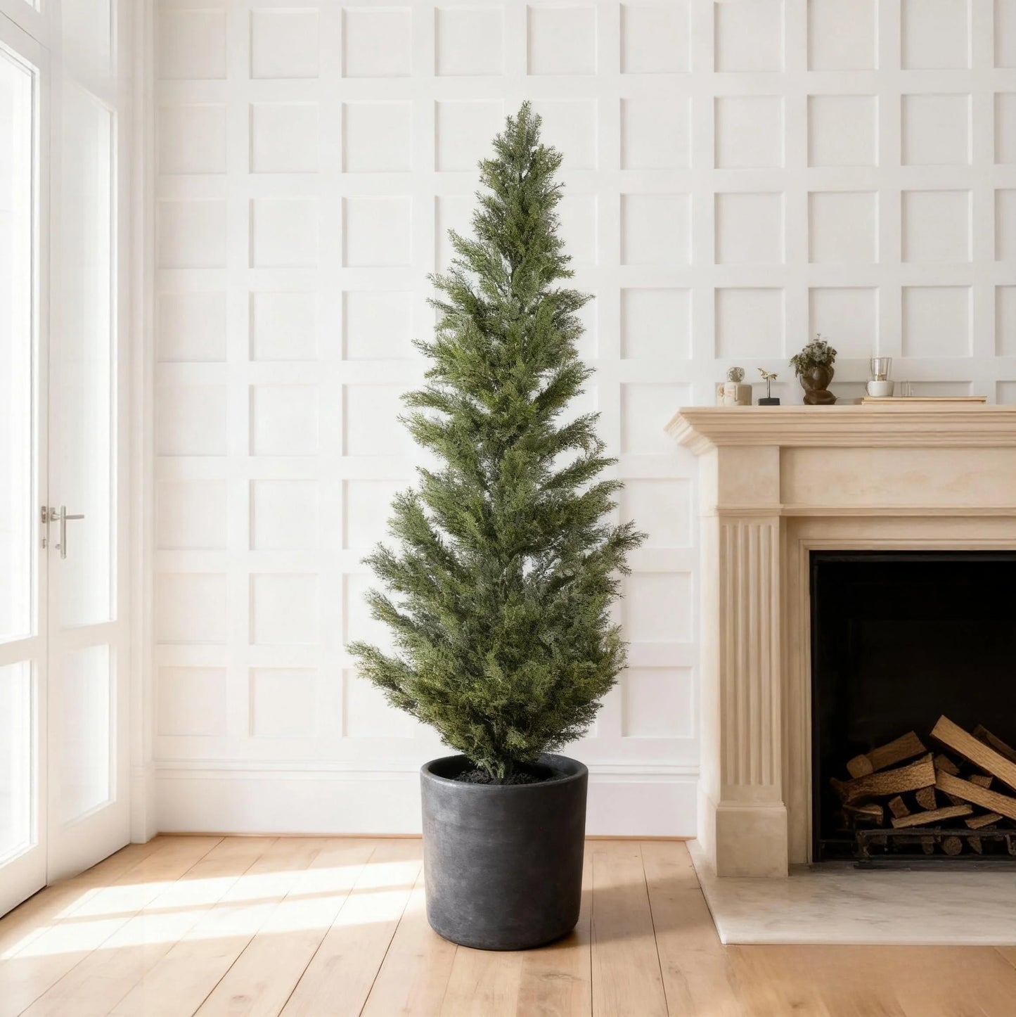 Artificial Cypress Tree UV Resistant Indoor Outdoor Decoration
