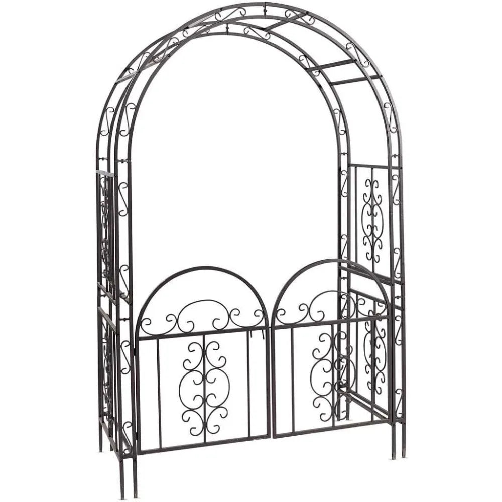 RBX Arch Metal Outdoor Garden Arbor Double Gate