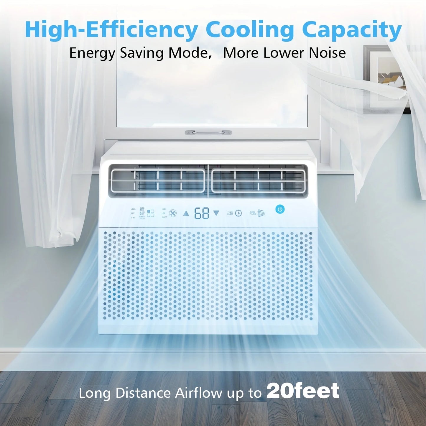12000 BTU U Shaped Window Air Conditioner With Remote