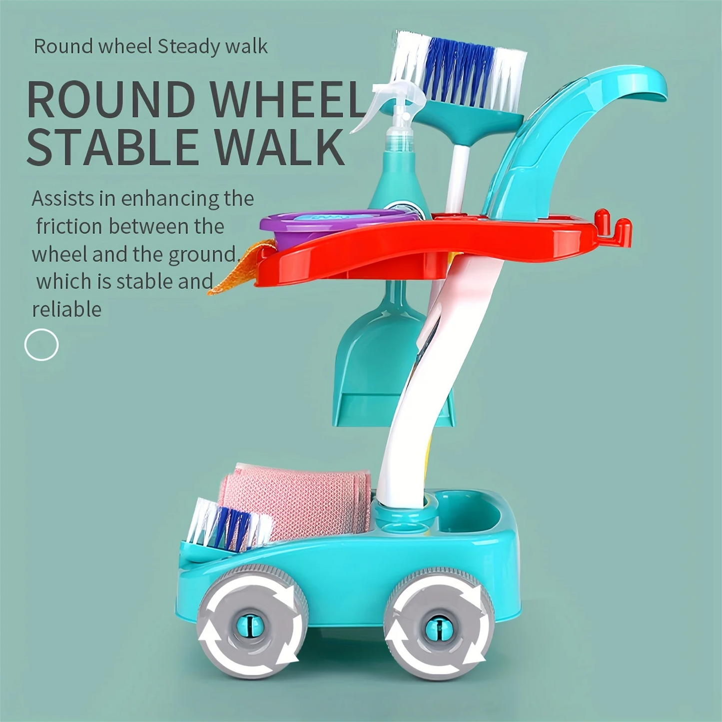 Jovow Kids Cleaning Set 12 Piece Pretend Play Toys