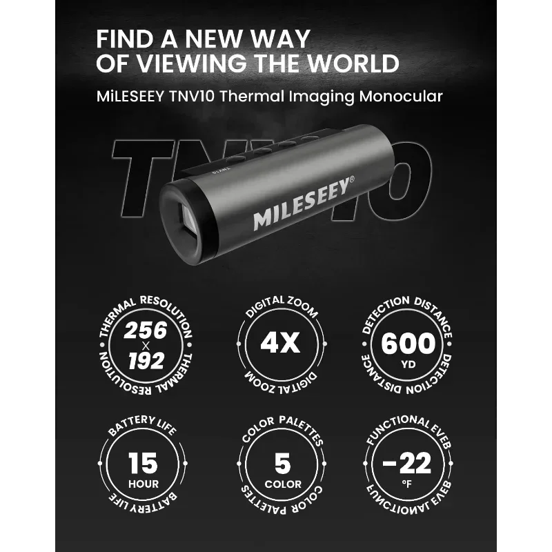 XMSJ Thermal Monocular T Recon Hunter 25 Hz TNV10 MgAl Alloy Handheld Night Vision