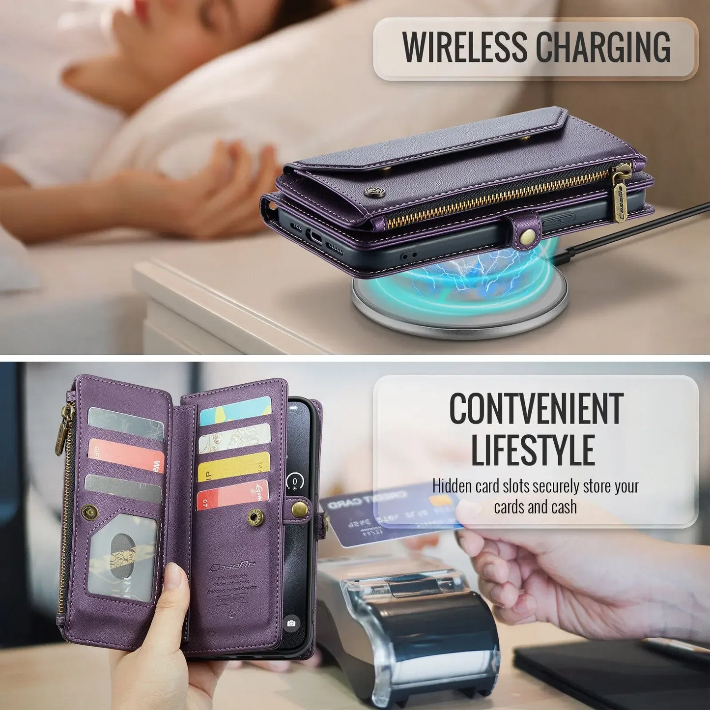 WeFor Wallet Crossbody Phone Case With Card Holder