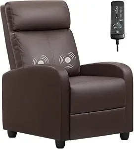 Winback PULeather MassageRecliner Chair Adjustable Premium Luxurious HomeTheater Comfort Sofa
