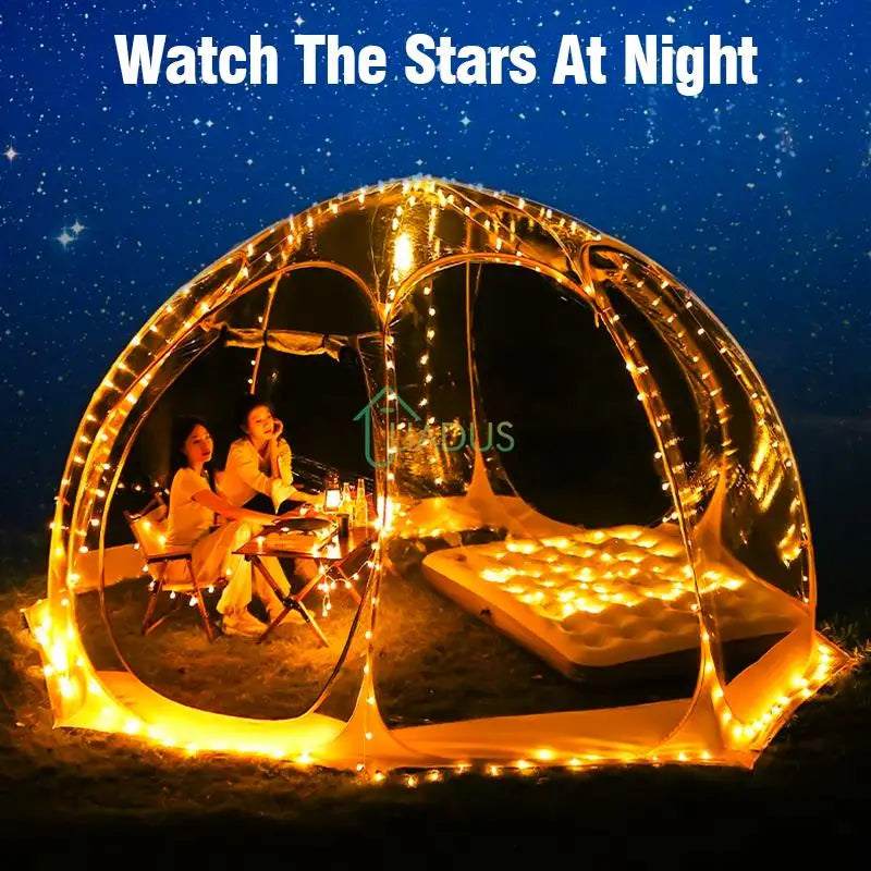 LIADUS Transparent Dome Tent Mushroom Shaped Camping Shelter