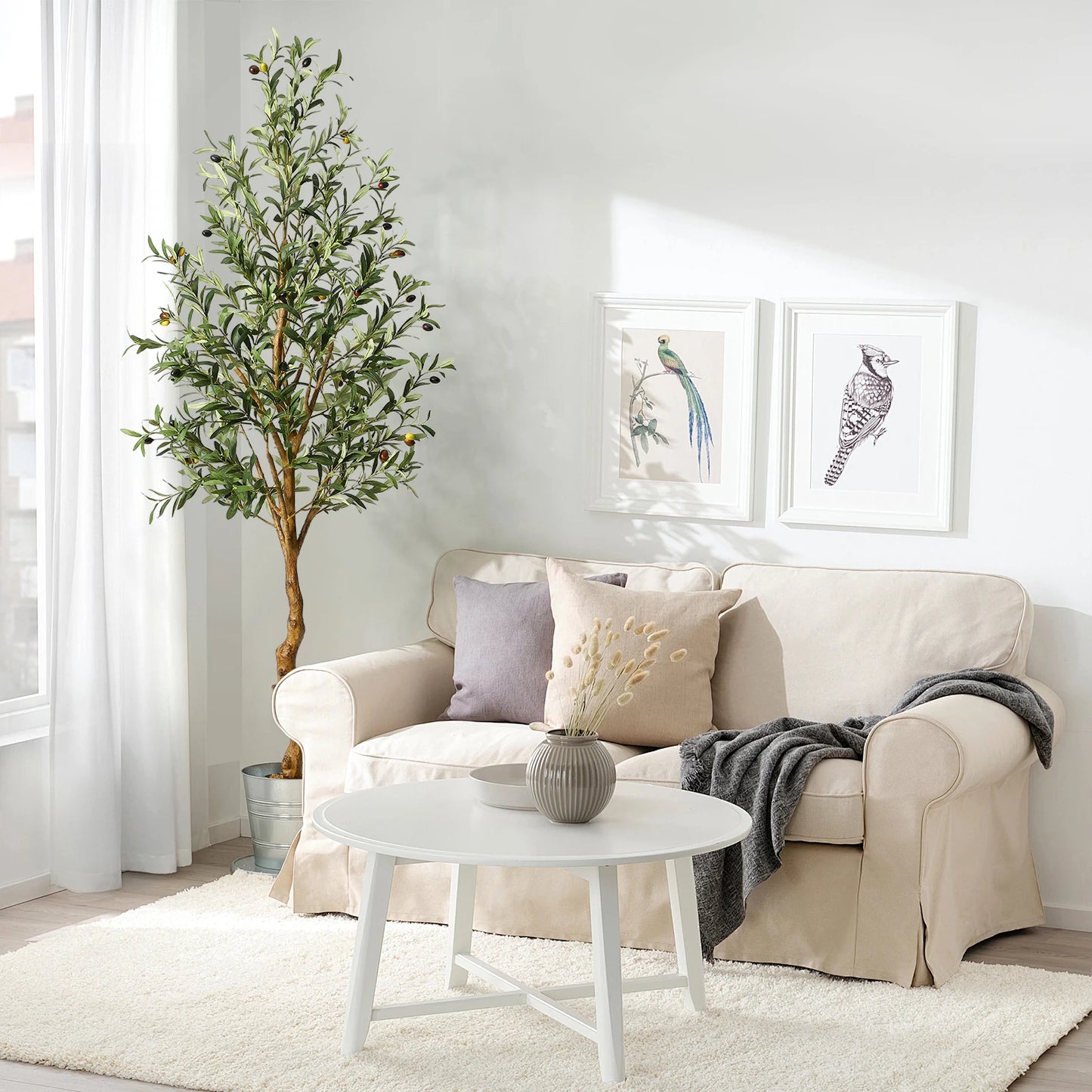 HiMISS Artificial Olive Tree In Pot Realistic Indoor Plant Decor