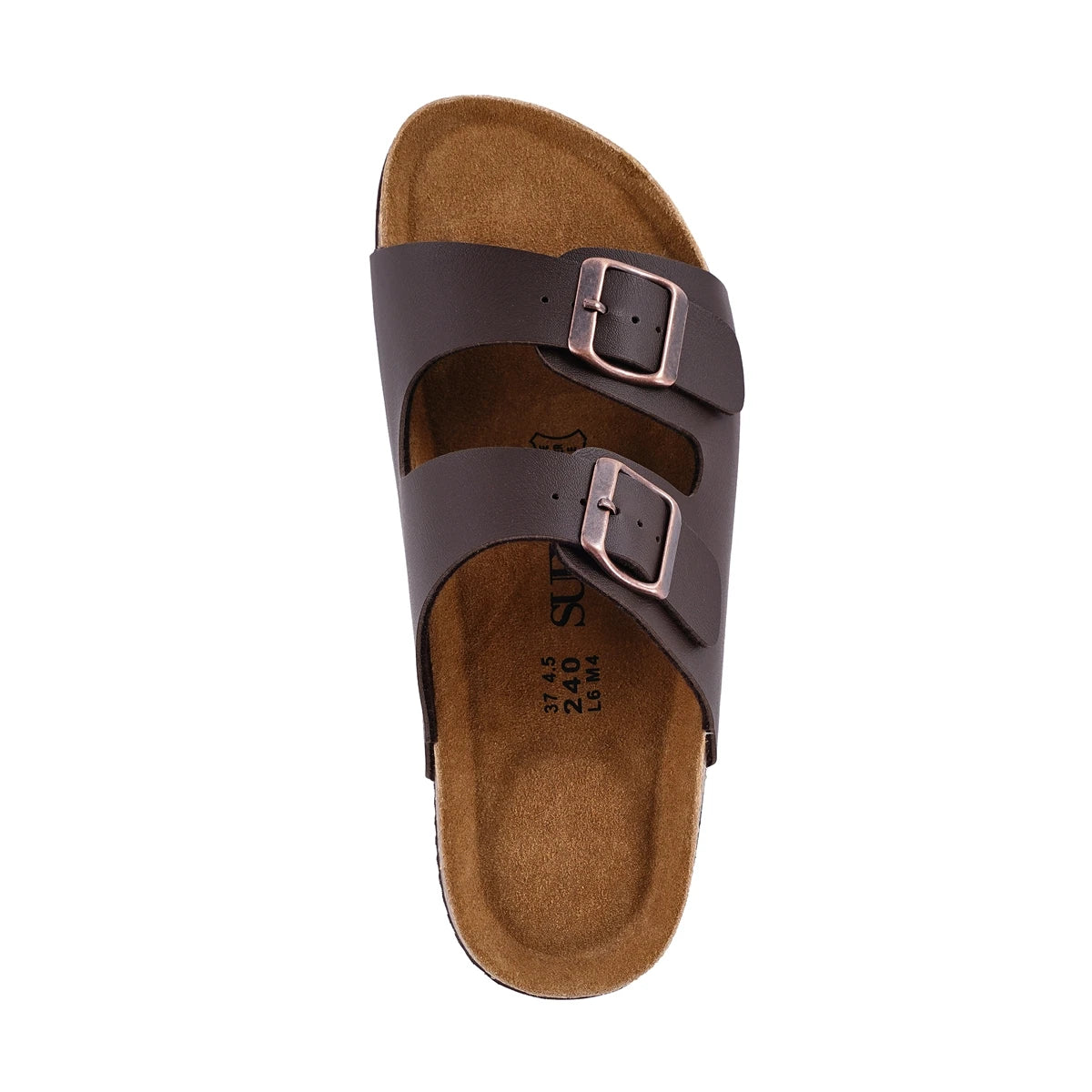 SUFU Leather Sandals Women Soft Footbed Casual Comfort