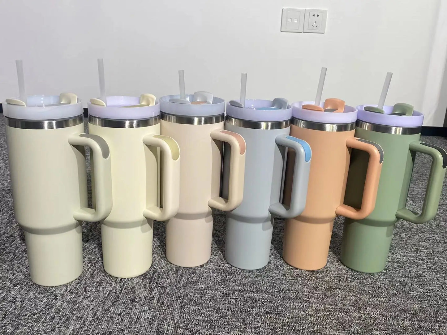 JIMkitchen 6Pack 40Oz Stainless Steel Tumbler With Handle