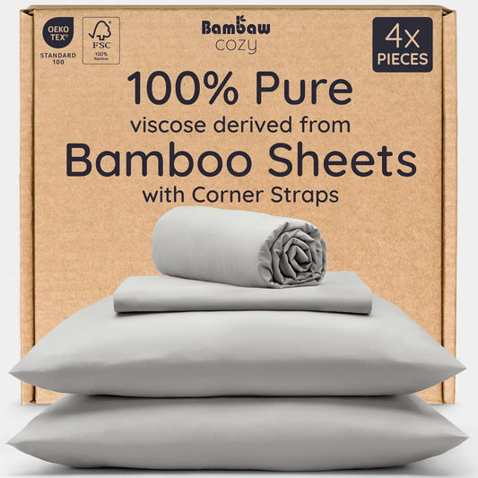 Sheet Set 4 Piece Bamboo Viscose Deep Pocket Cooling