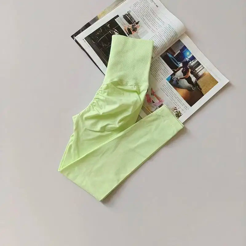 Seamless High Waist Yoga Pants for Running and Gym