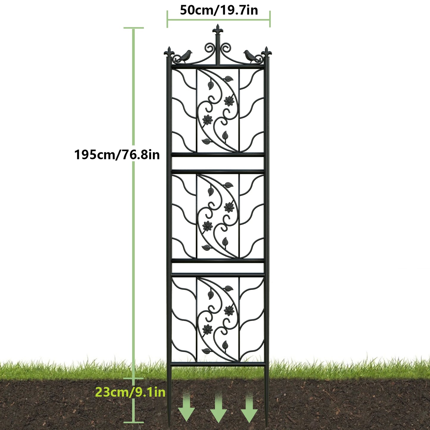 Feature Garden Trellis Outdoor Iron Fence Lattice Panel Decor