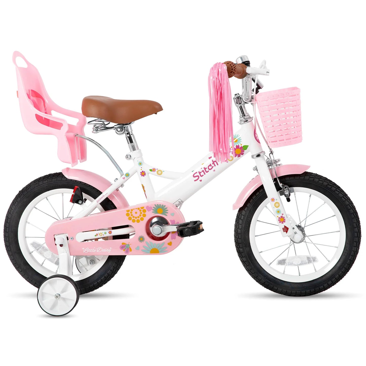 Joystar Kids Bike for Girls and Boys With Doll Bike Seat and Streamers