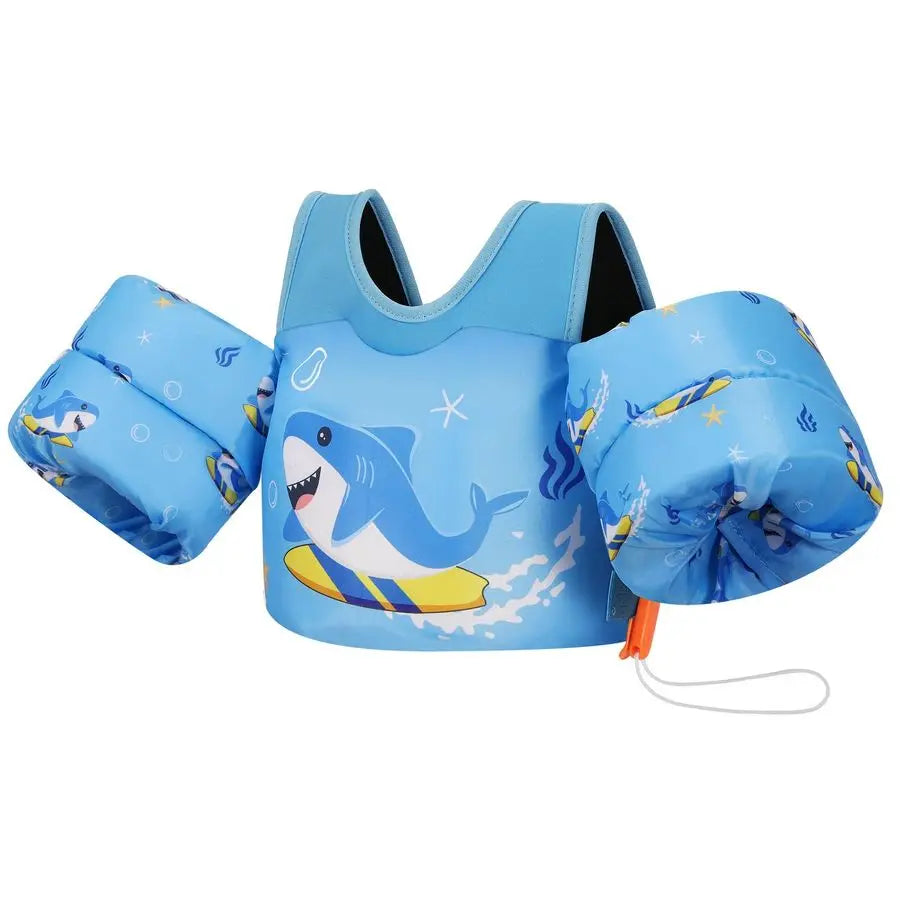Toddler Swim Vest With Cartoon Arm Floaties Safe Pool Vest