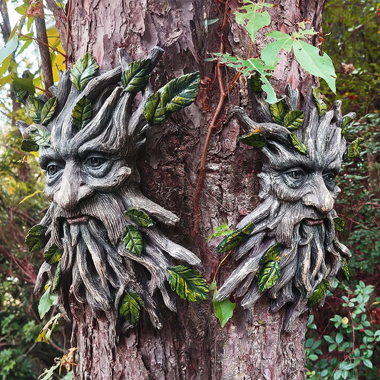 Tree Elf Garden Resin Statue for Outdoors and Wall Decoration