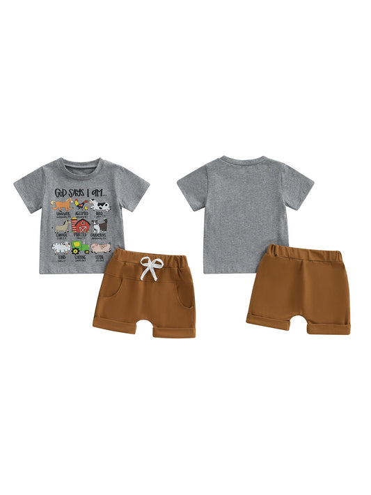 NONECN Jungle Safari Toddler 2-Piece Set