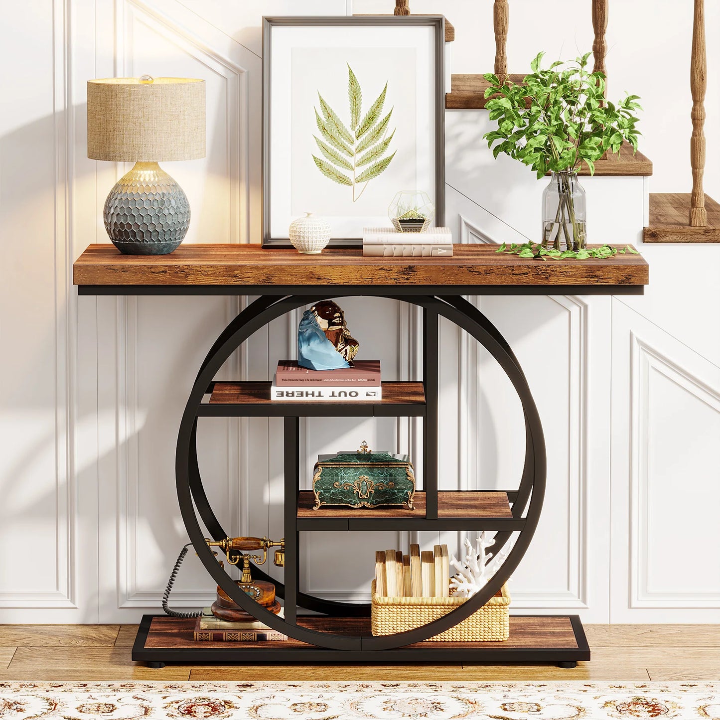 Tribesigns Console Table 4 Tier Entryway Sofa Table For Living Room