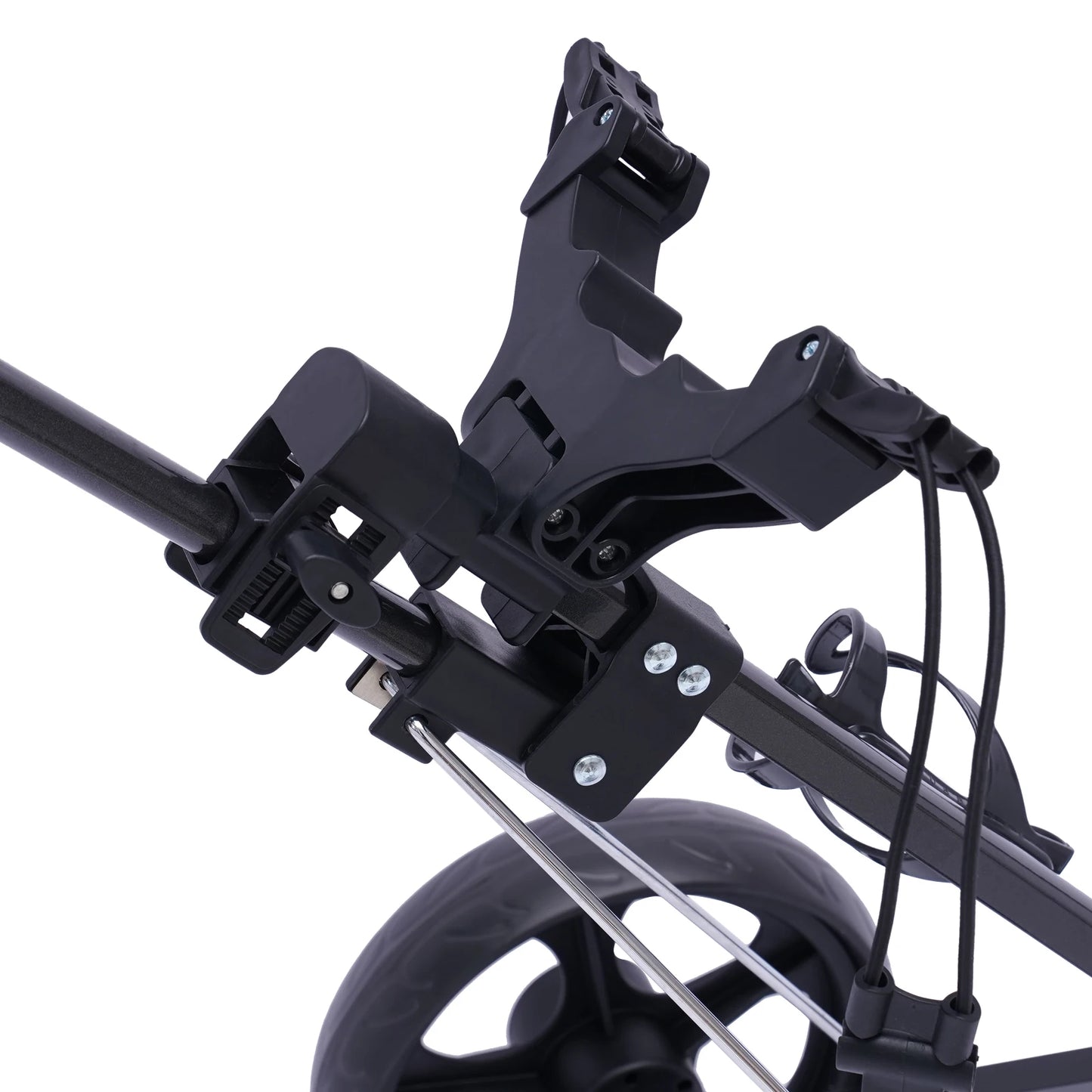 Lightweight Aluminum Golf Push Cart 3 Wheel Folding Trolley With Foot Brake Cup Holder