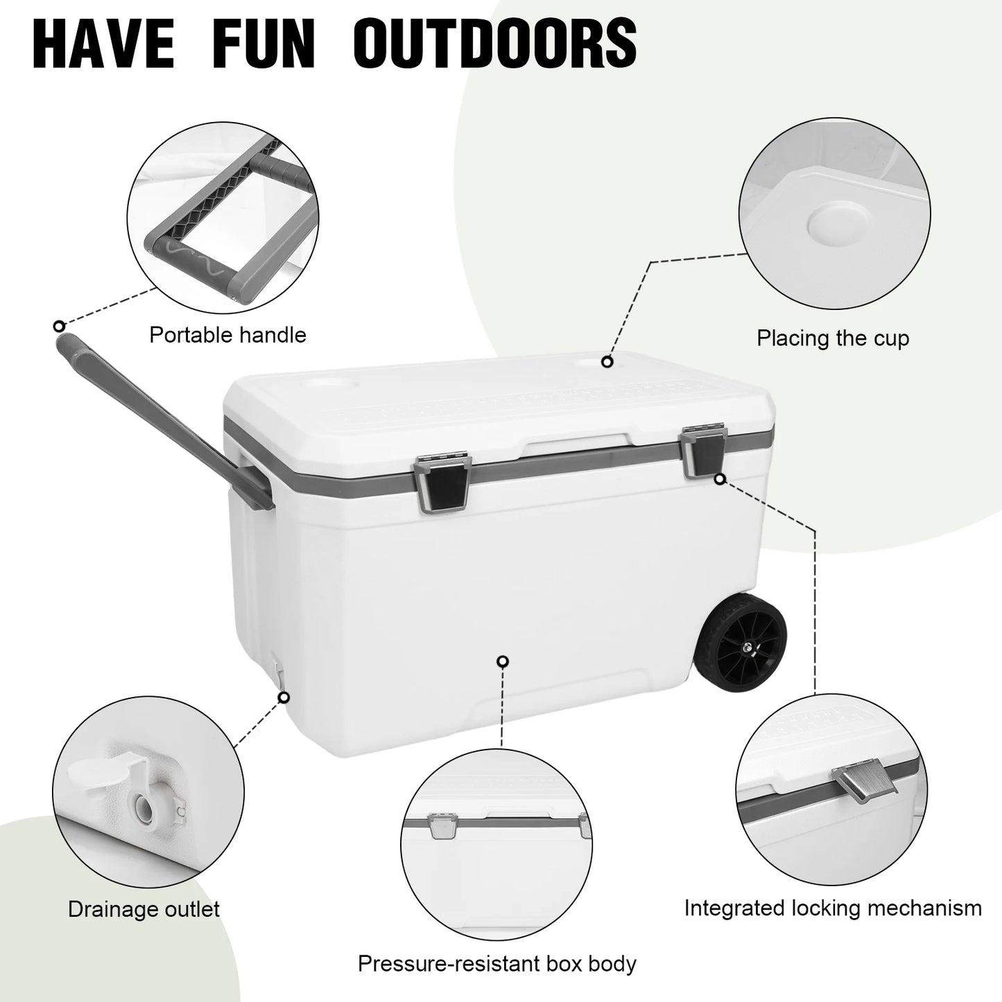 NovaSphere Wheeled Hard Shell Cooler for Beach Camping