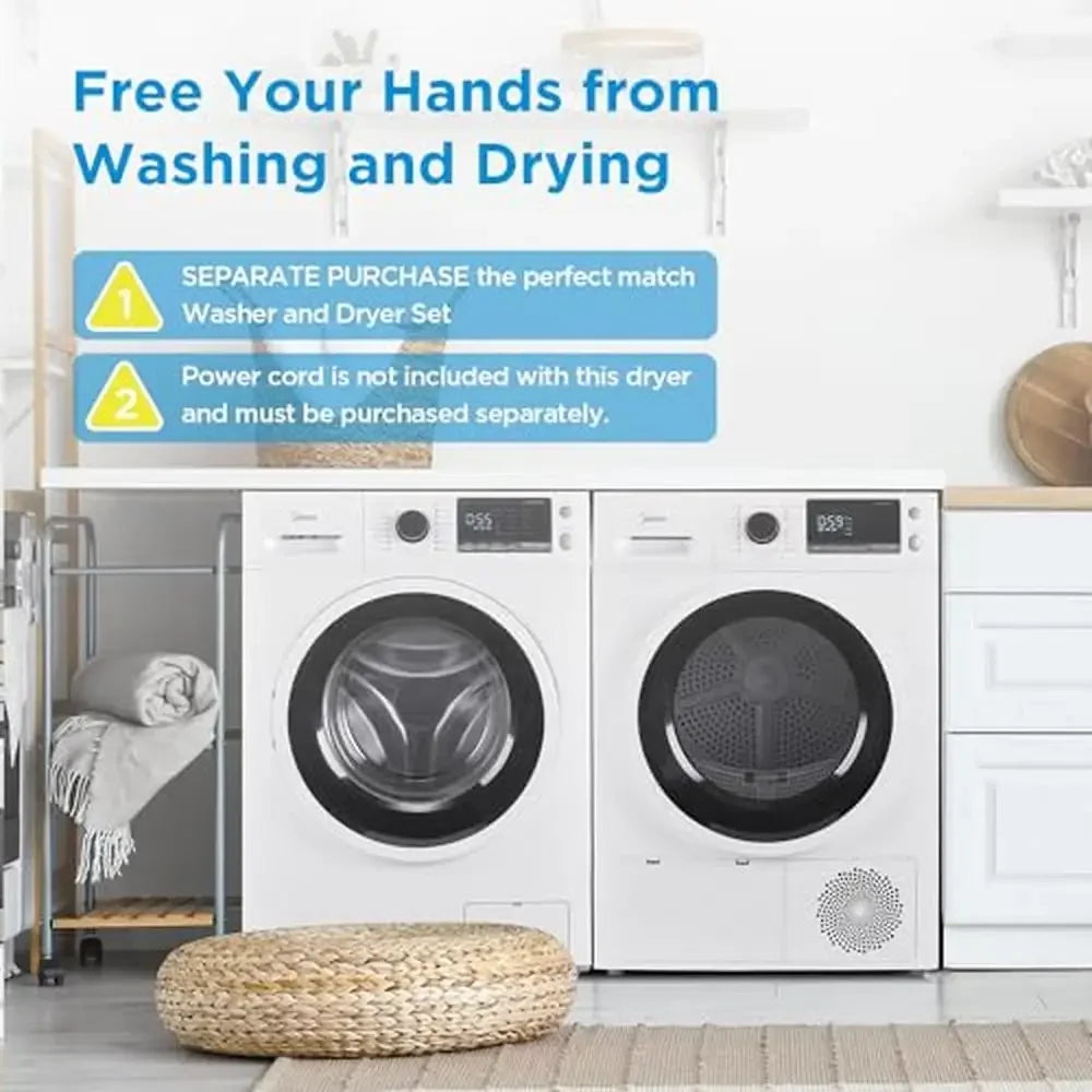 XMSJCN Energy Efficient Ventless Stackable Heat Pump Dryer