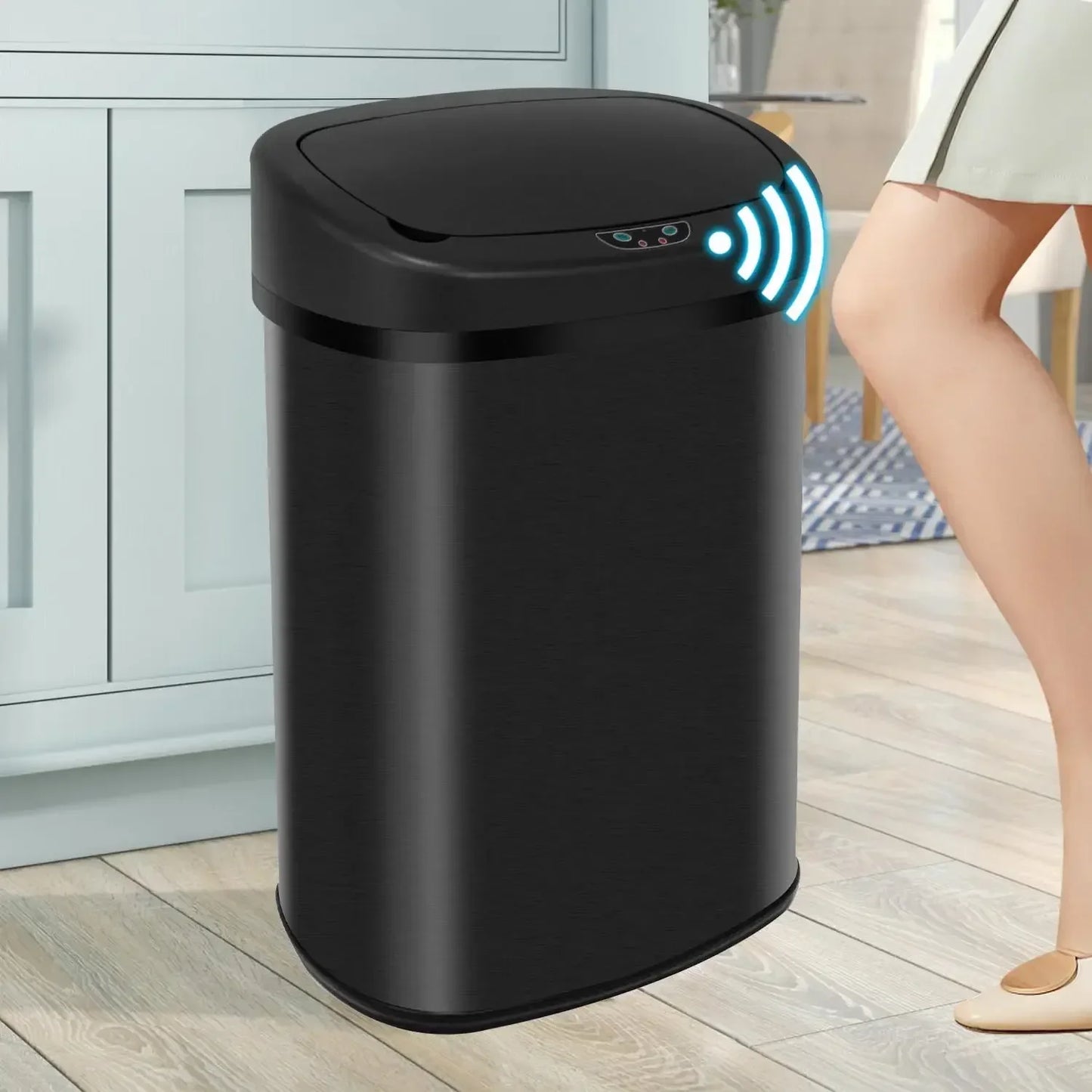 MOZHOU Stainless Steel Automatic Sensor Trash Can Kitchen