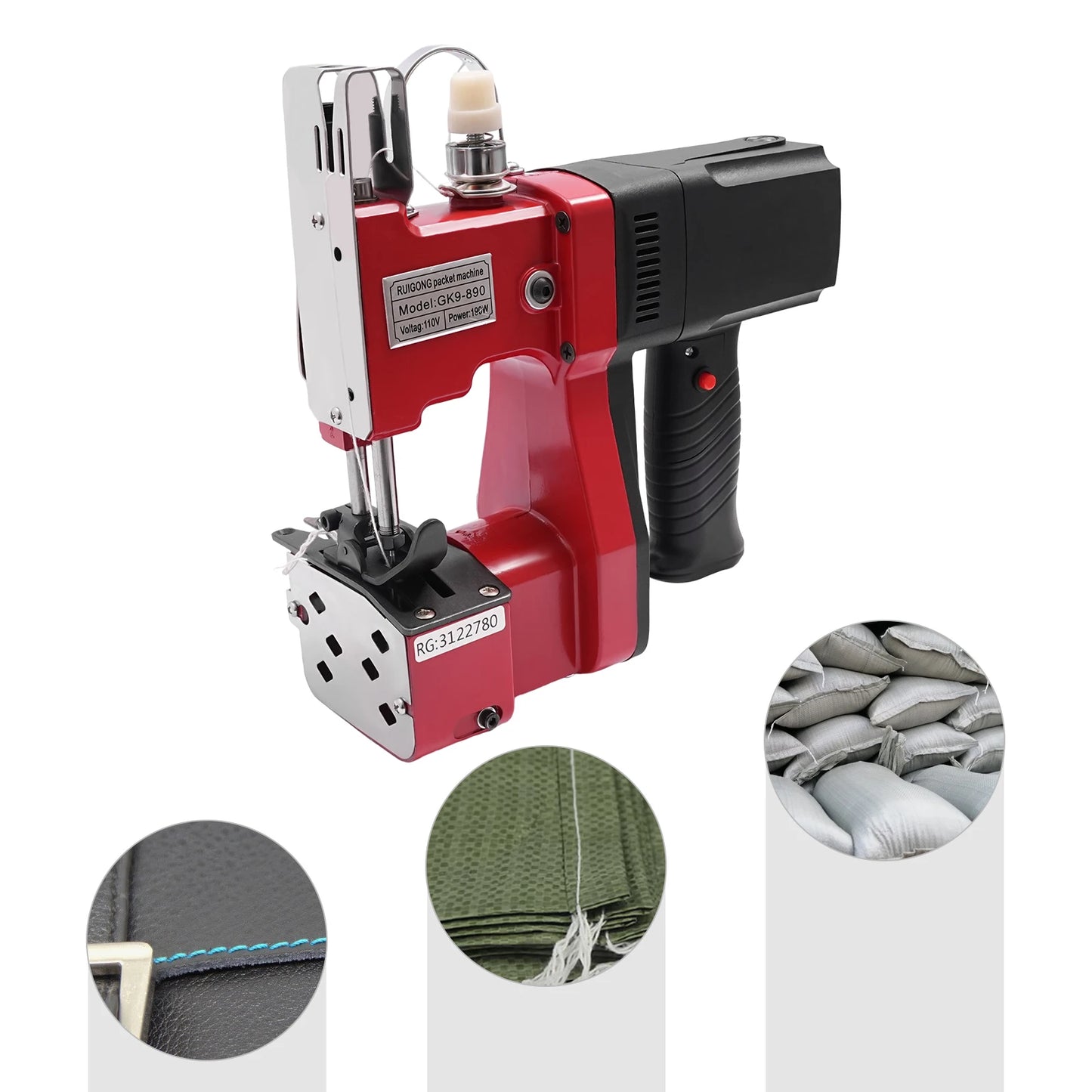 Hign Concerned Portable Electric Bag Stitching Closer 110V