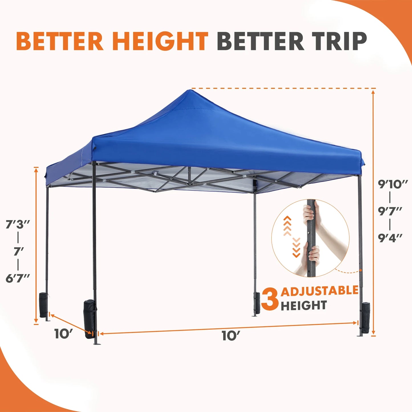 JHK Pop Up Outdoor Canopy Tent For Camping And Events