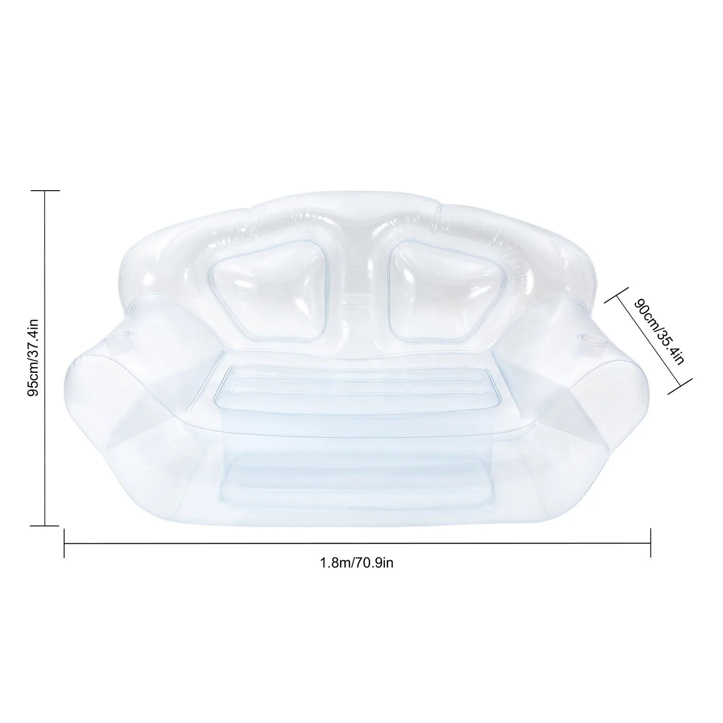 Bymaocar Inflatable Sofa Seat PVC Outdoor Lounge 3-Valve