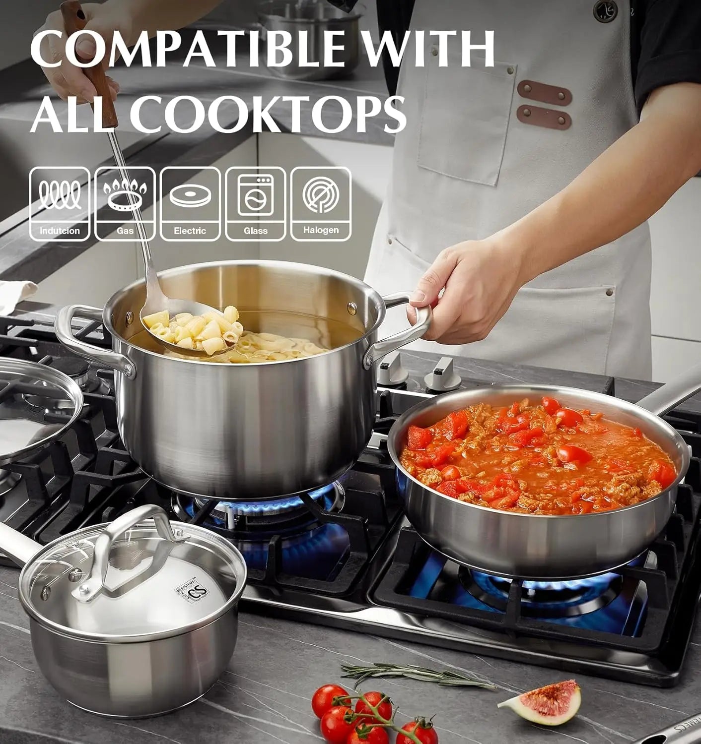 Koch Systeme CS Stainless Steel Cookware Set Induction Oven Safe