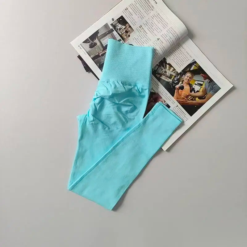 Seamless High Waist Yoga Pants for Running and Gym