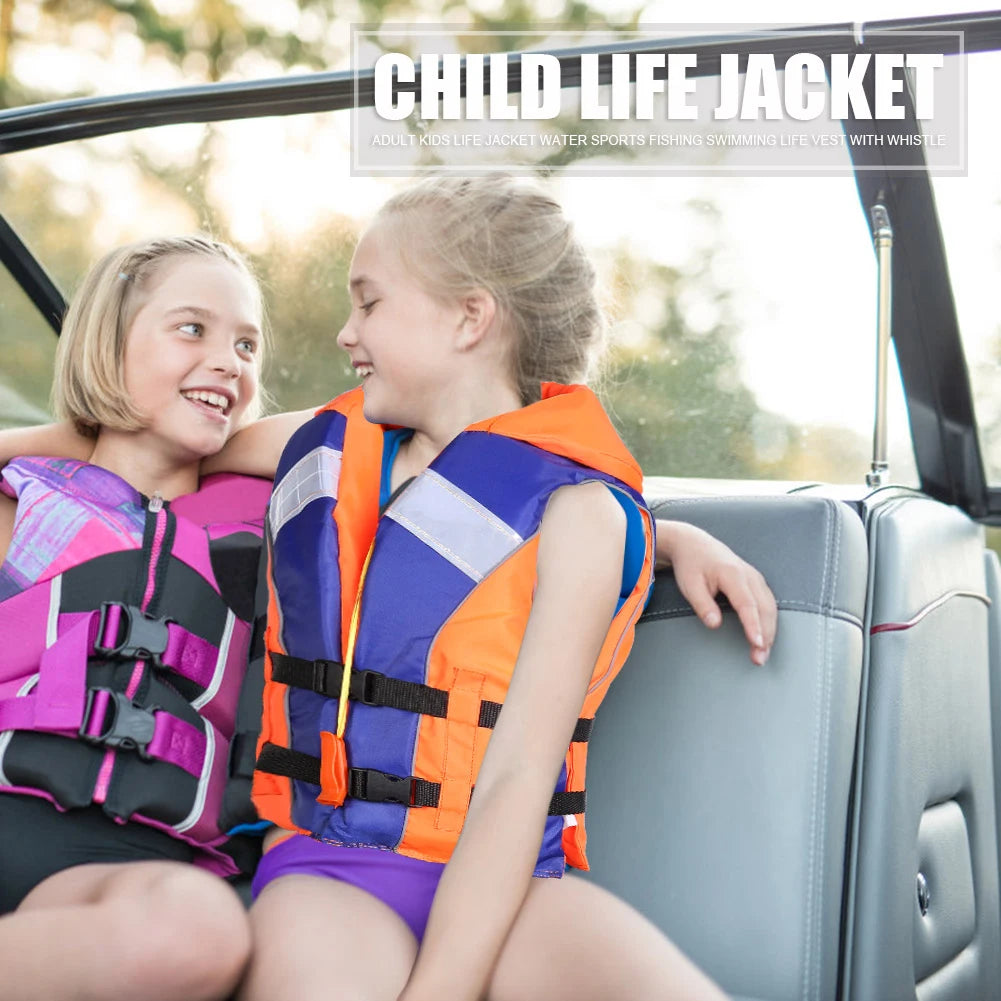 Kids Life Vest With Whistle For Water Sports And Boating
